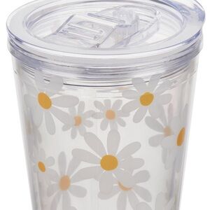 NWT trueliving Double Wall Checkered Assorted 18 Oz Tumbler with Lid